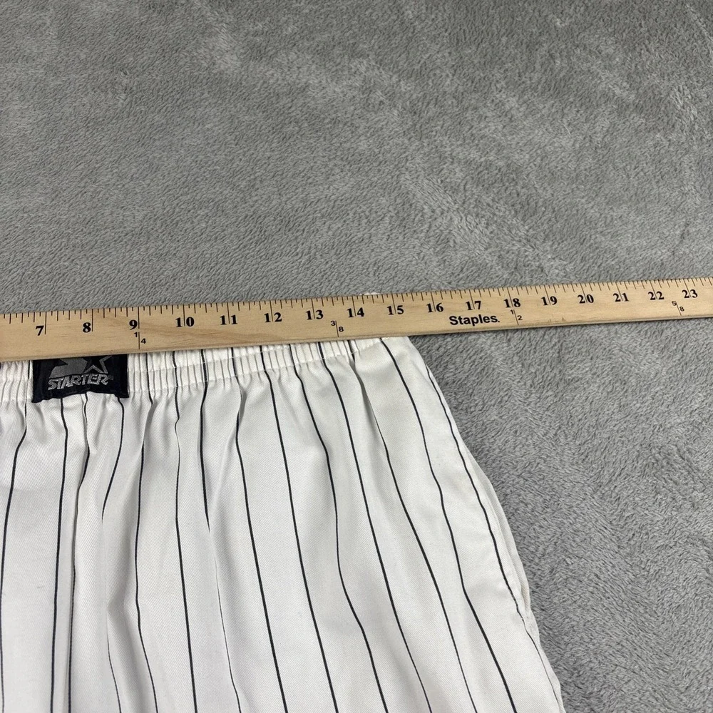 Rare Vintage Starter Colorado Rockies Shorts CR MLB White Pinstripes Size‎ L